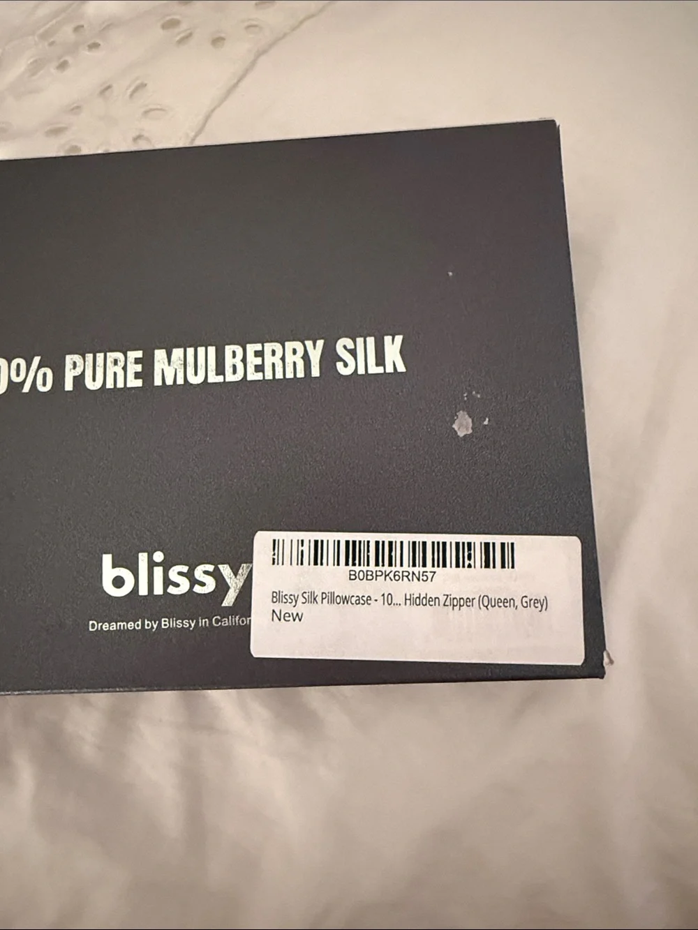 Bliss 100% Mulberry Silk Pillowcase Box in Grey